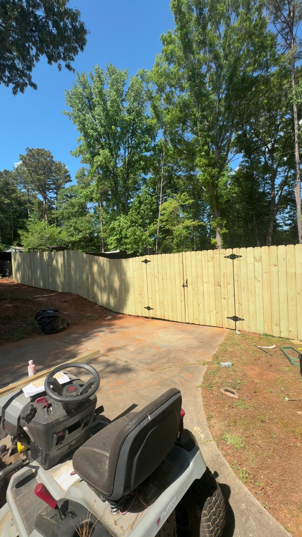 Wood privacy fence project